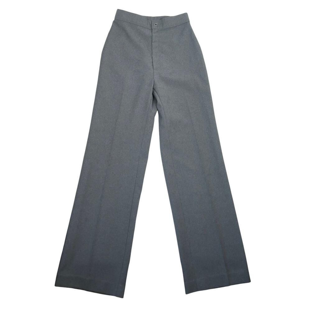 Vintage 70s Levi Strauss Charcoal Grey High Rise Wide Leg Pants 24"
